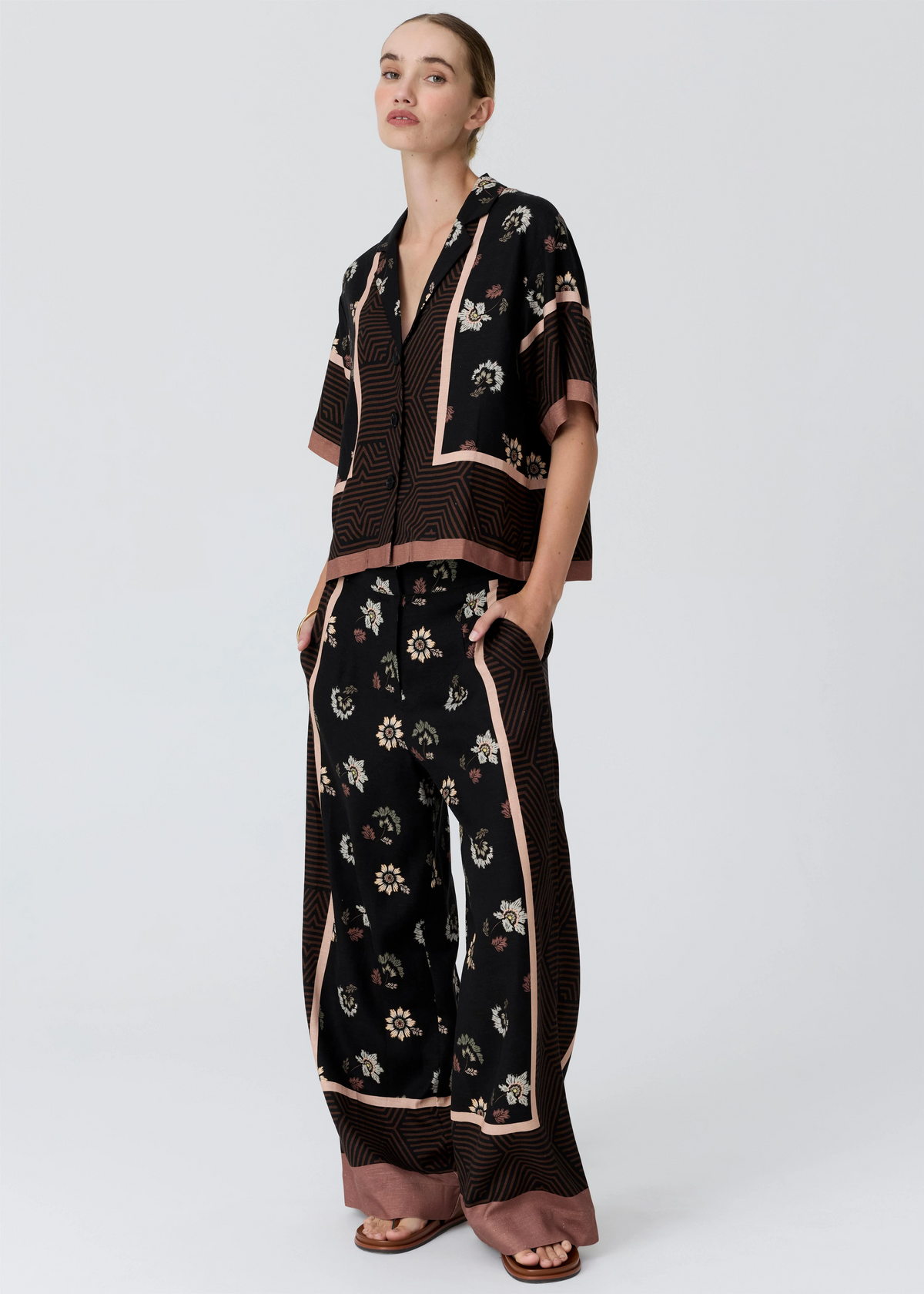 POL Trellis Pant - Trellis Scarf Print