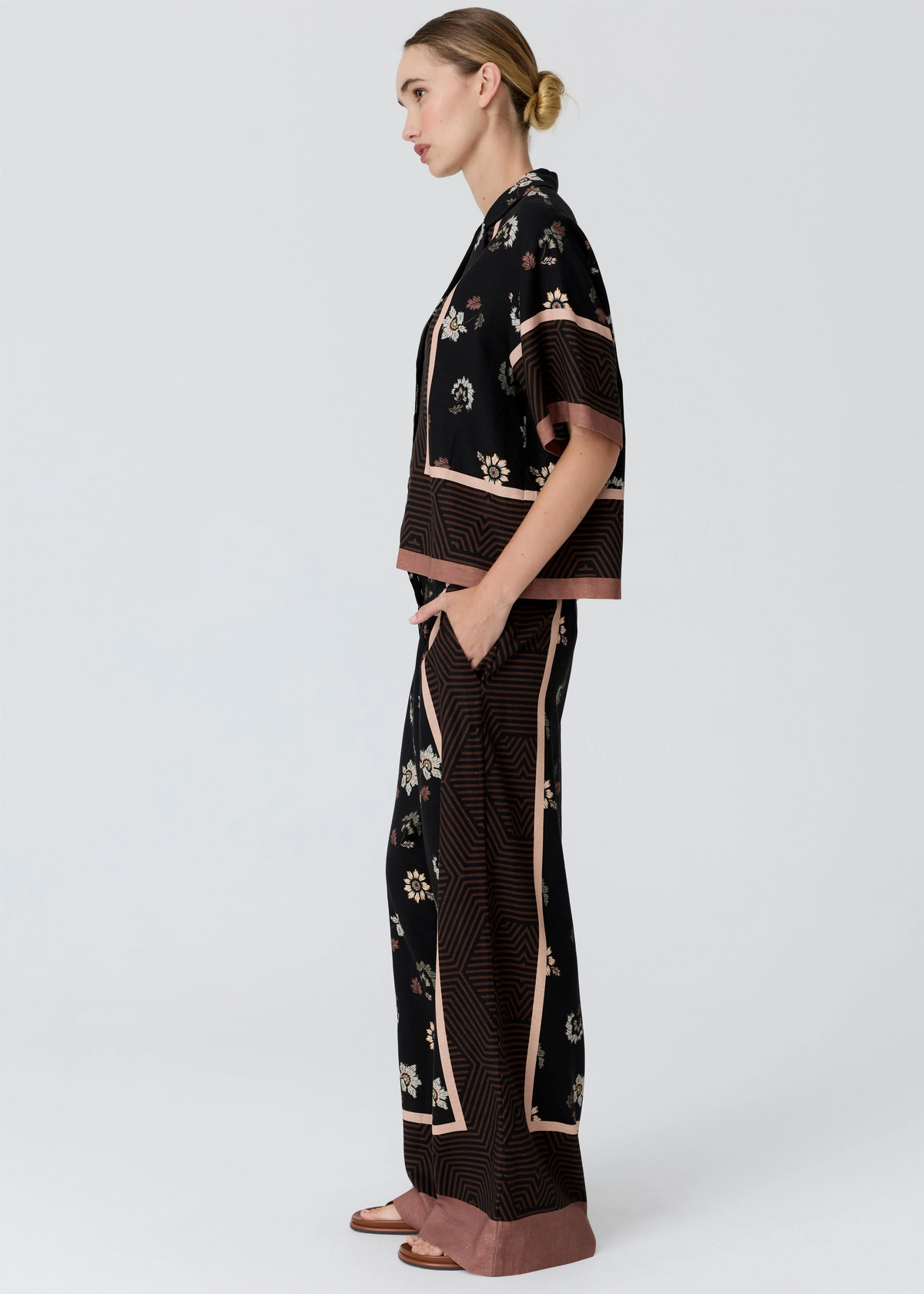 POL Trellis Pant - Trellis Scarf Print