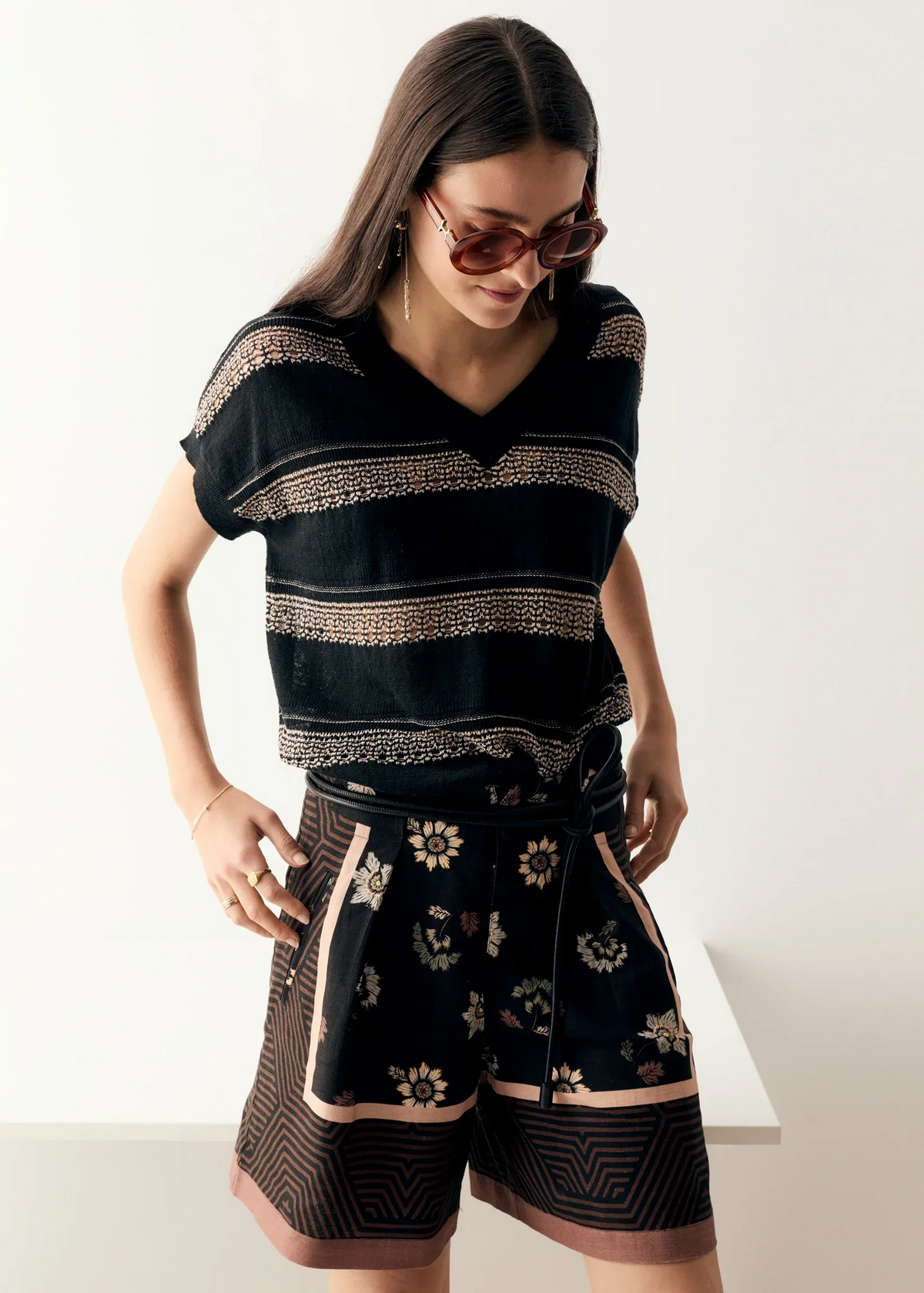 POL Trellis Short - Trellis Scarf Print