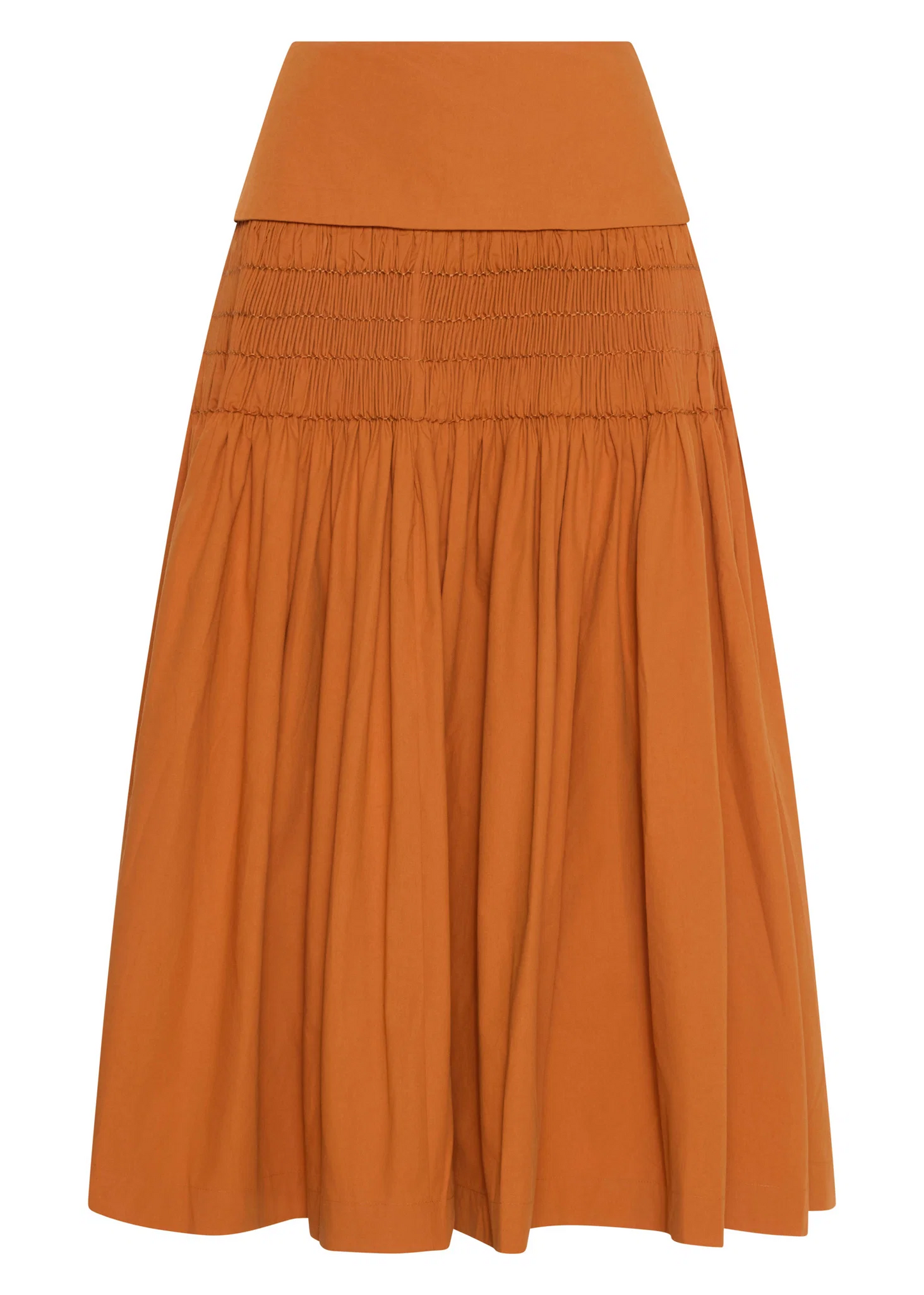 POL Elina Smocked Skirt - Amber