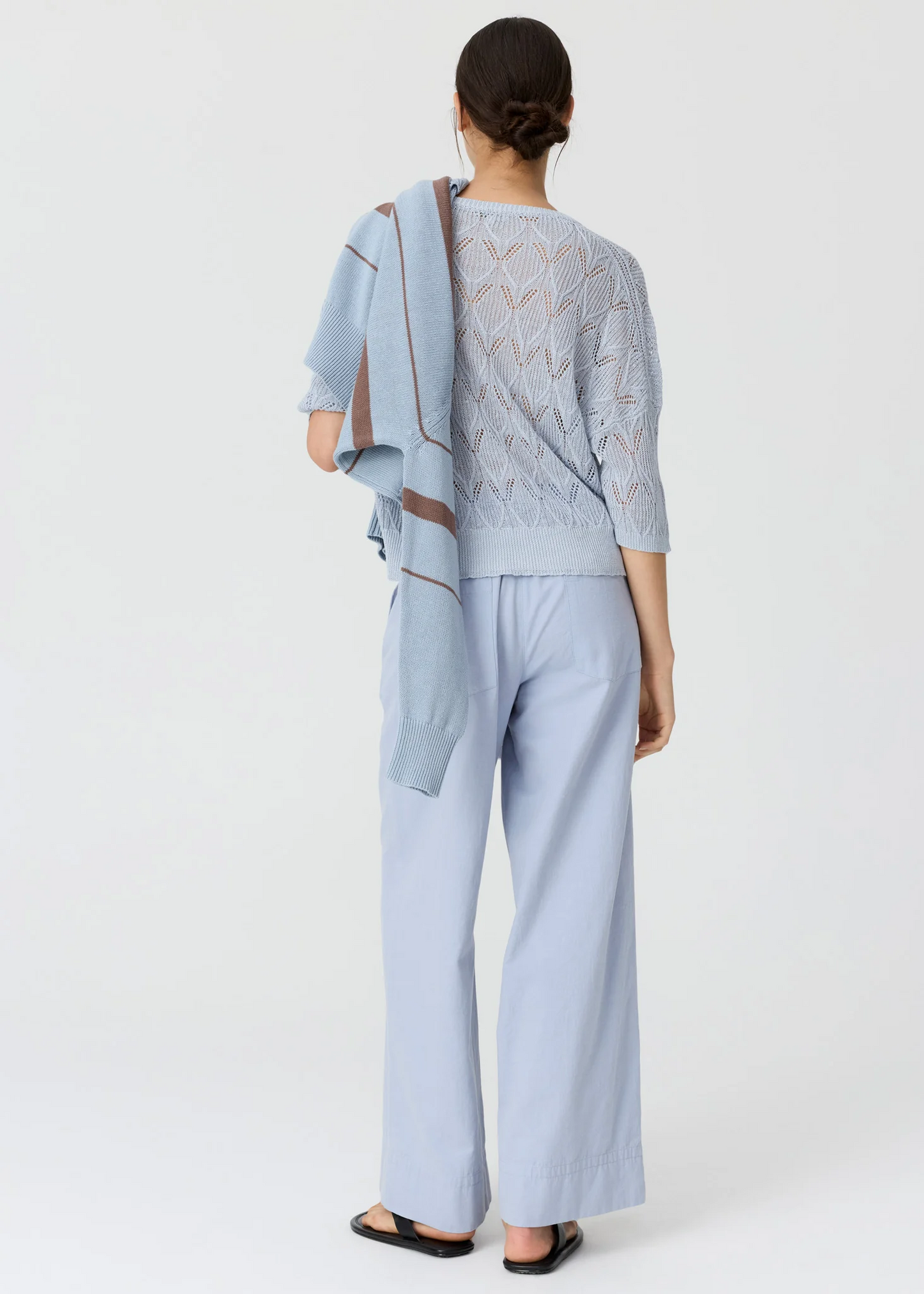 POL Rosin Pointelle Tee - Blue
