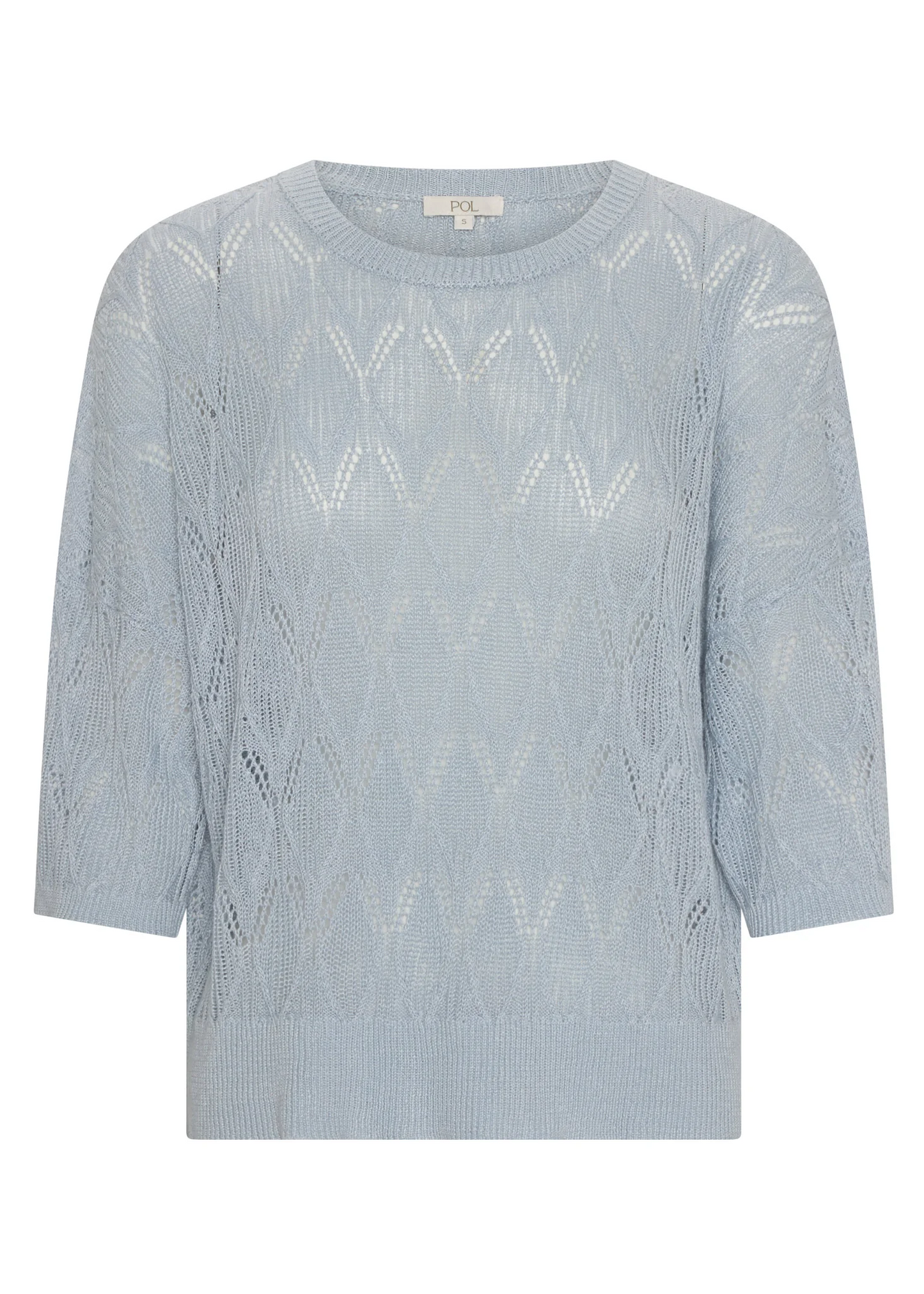 POL Rosin Pointelle Tee - Blue