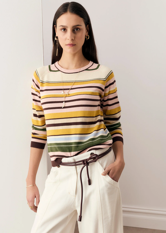 POL Tiller Multistripe Knit - Pink Multistripe