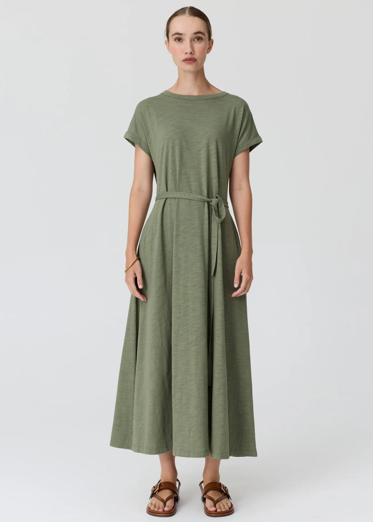 POL Mast Tee Dress - Fern