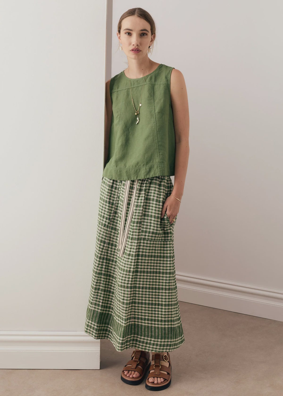POL Lume Skirt - Gingham