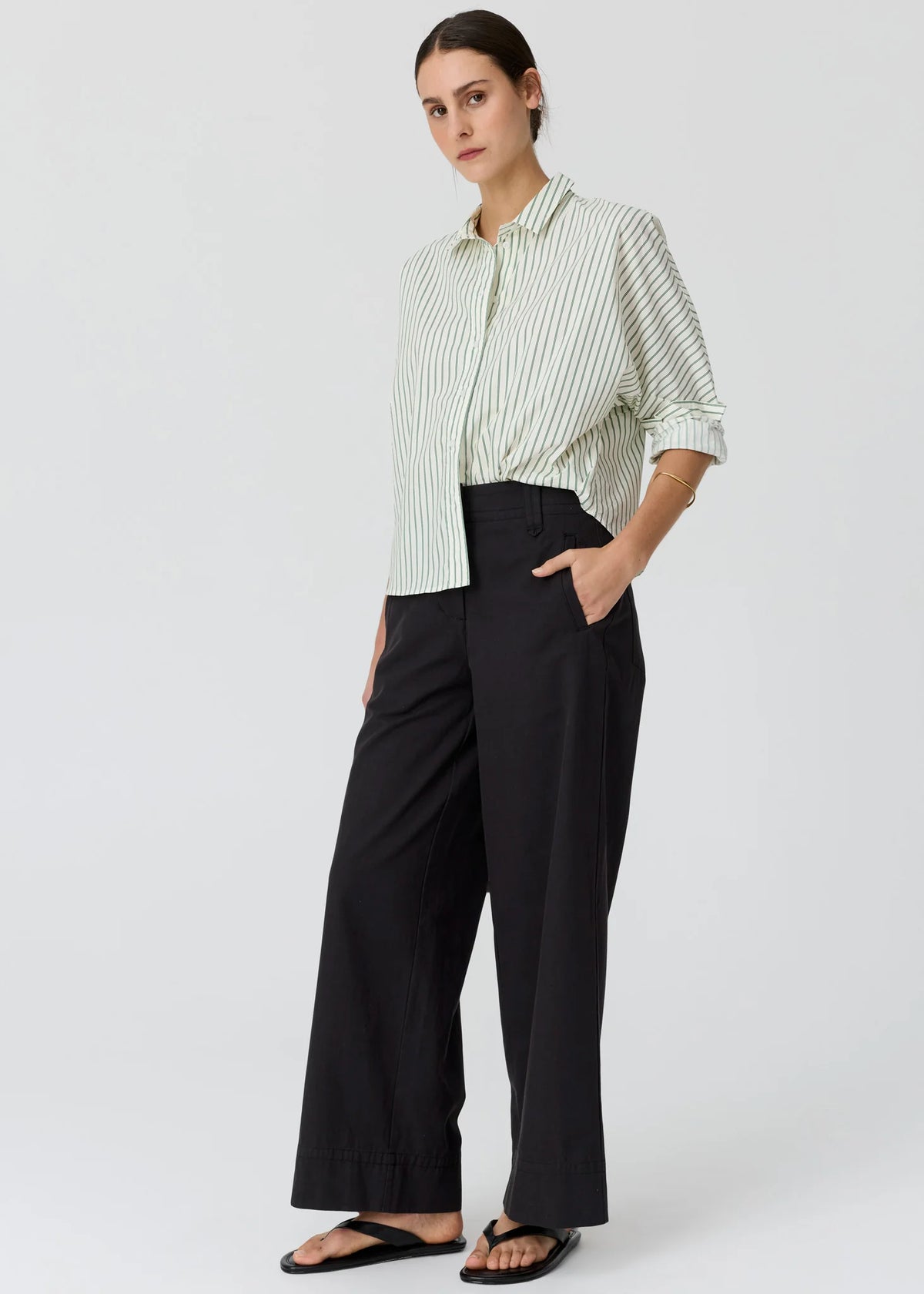 POL Botanica Stripe Shirt - Botanica Print