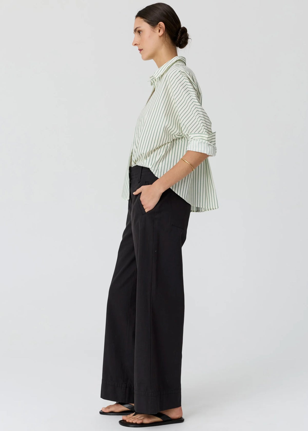 POL Botanica Stripe Shirt - Botanica Print