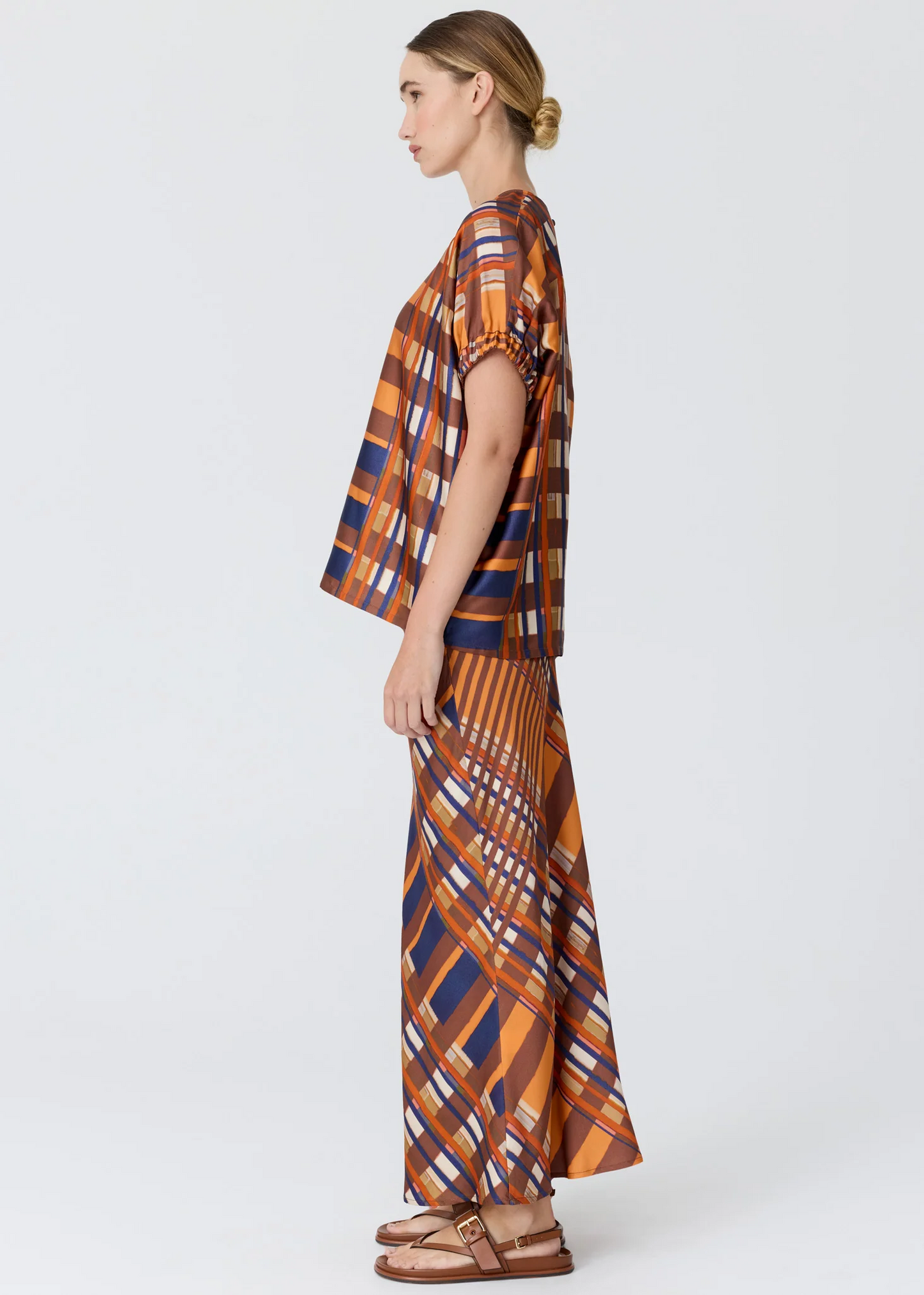 POL Lattice Top - Amber Check