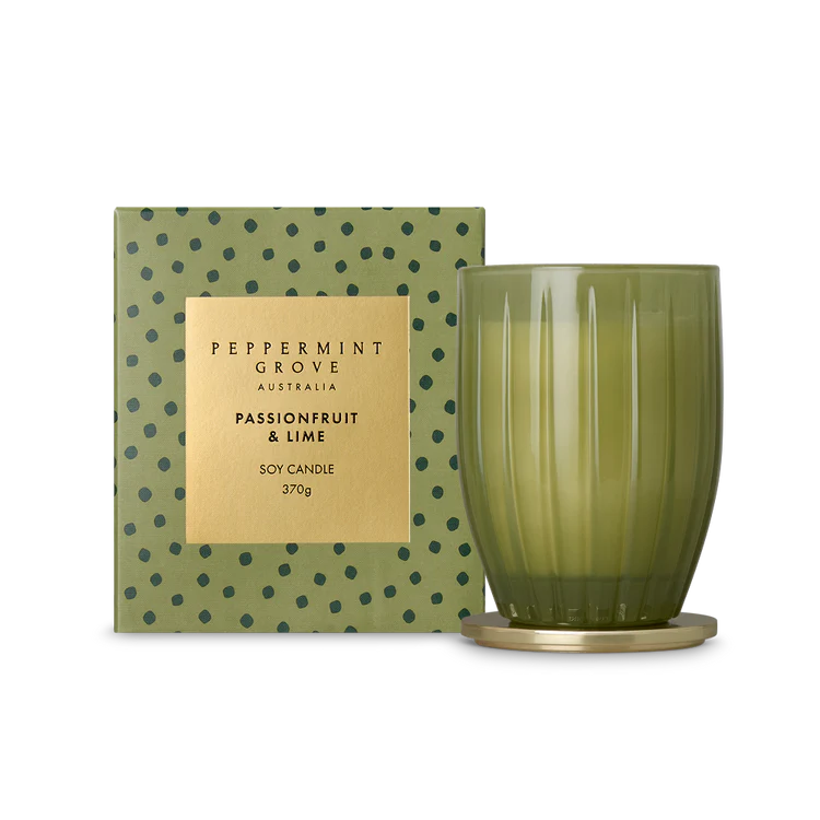 Peppermint Grove Large Candle 370g - Passionfruit & Lime