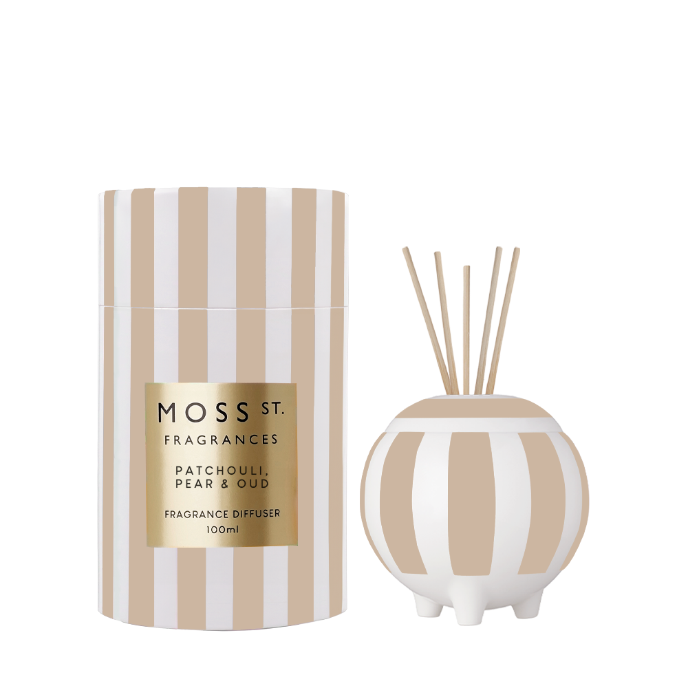 Moss St. Ceramic Diffuser 100ml - Patchouli Pear & Oud