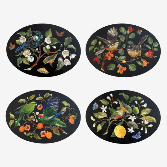 Tikitibu Oval Placemat - Set of 4 NZ Birds