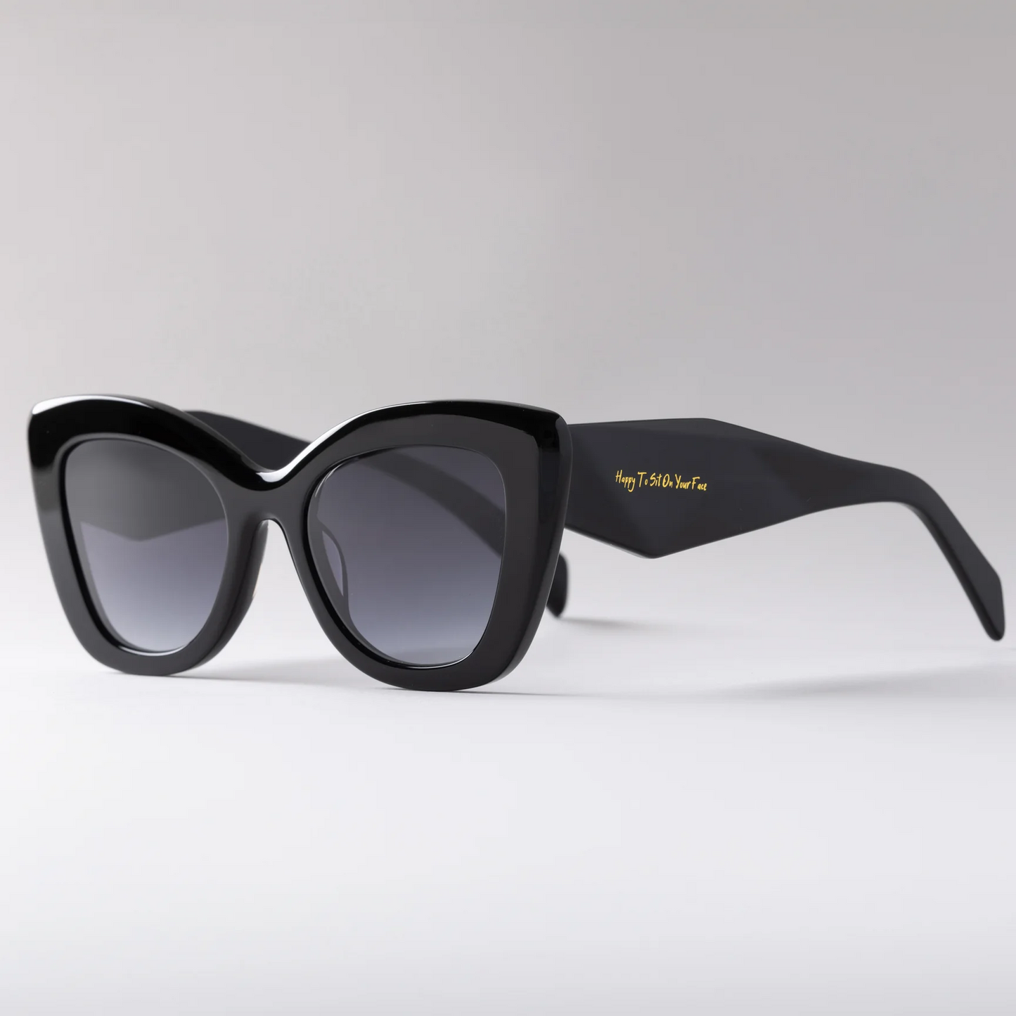 Happy To Sit On Your Face Poose Sunglasses - Noir