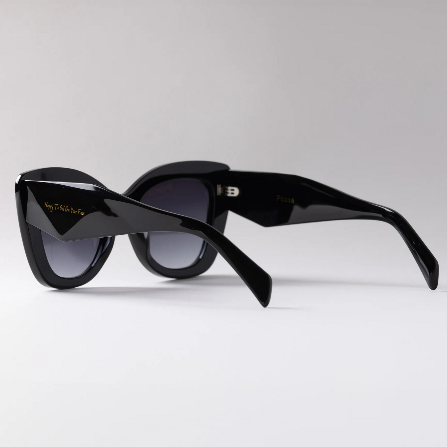 Happy To Sit On Your Face Poose Sunglasses - Noir