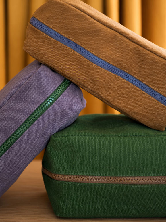 Citta Marlo Contrast Wash Bag - Masala/Lupin - Small