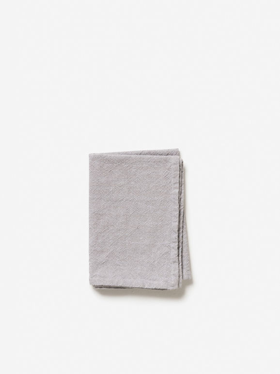 Citta Washed Cotton Tea Towel - Grey