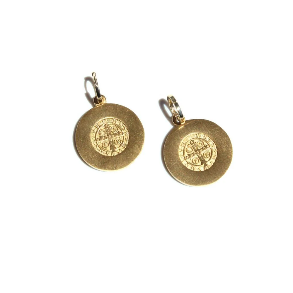 Queen of the Foxes Seraph Symbol Disc Earrings