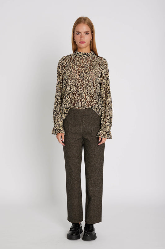 Rue De Femme Olana Regular Pants - Brown Sugar