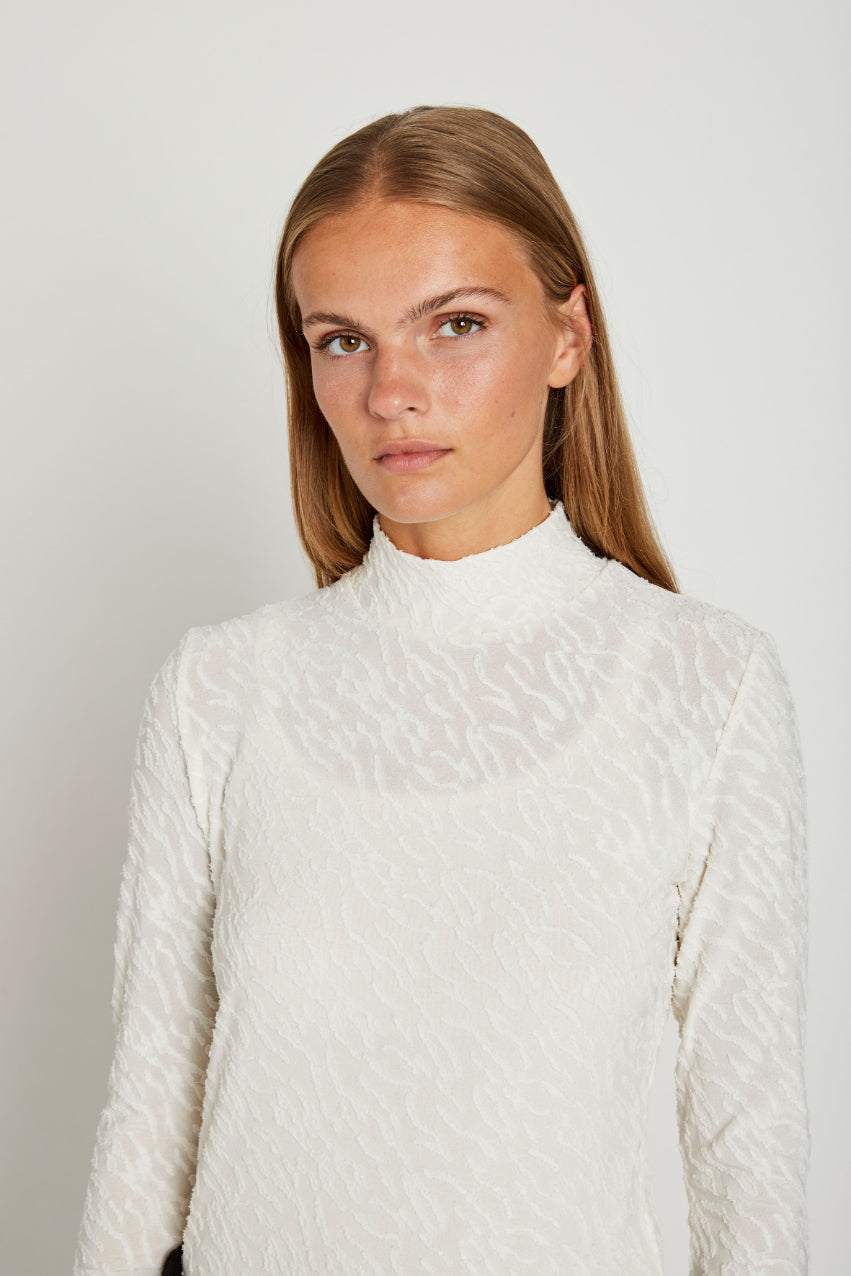 Rue de Femme Roll Neck Blouse - Off White