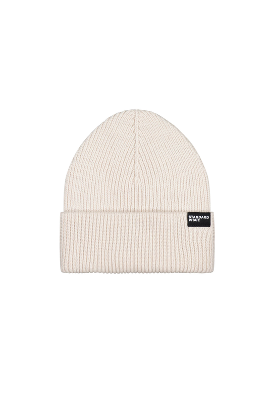 Standard Issue Merino Rib Beanie - Alabaster