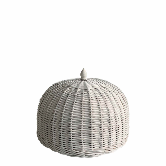 Le Monde Rattan Food Dome - White