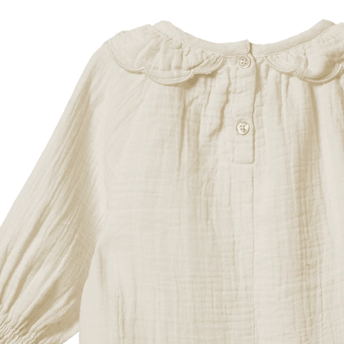 Nature Baby Ruffle Cameron Blouse - Natural