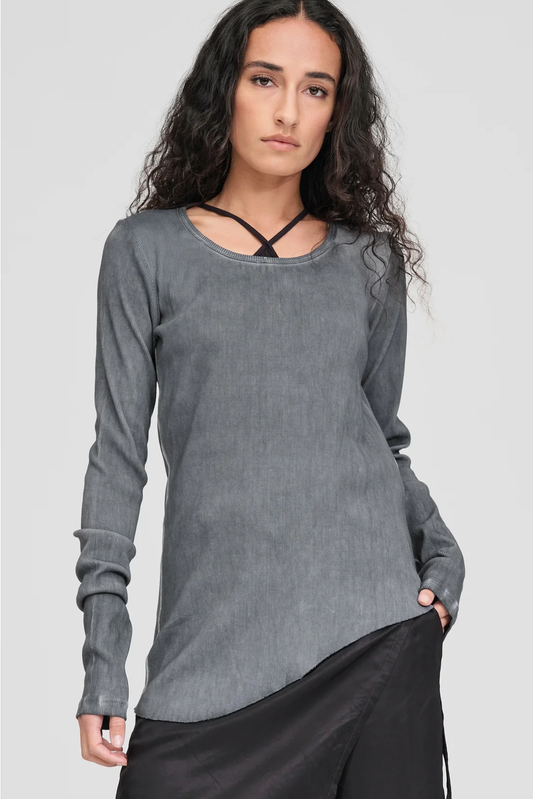 Taylor Ribbed Camber Tunic - Diffused Vapour