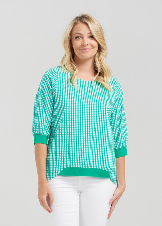 Seduce Taylor Top - Green Check