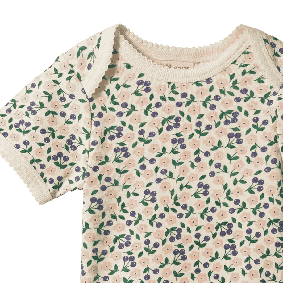 Nature Baby Short Sleeve Bodysuit - Briarwood Print