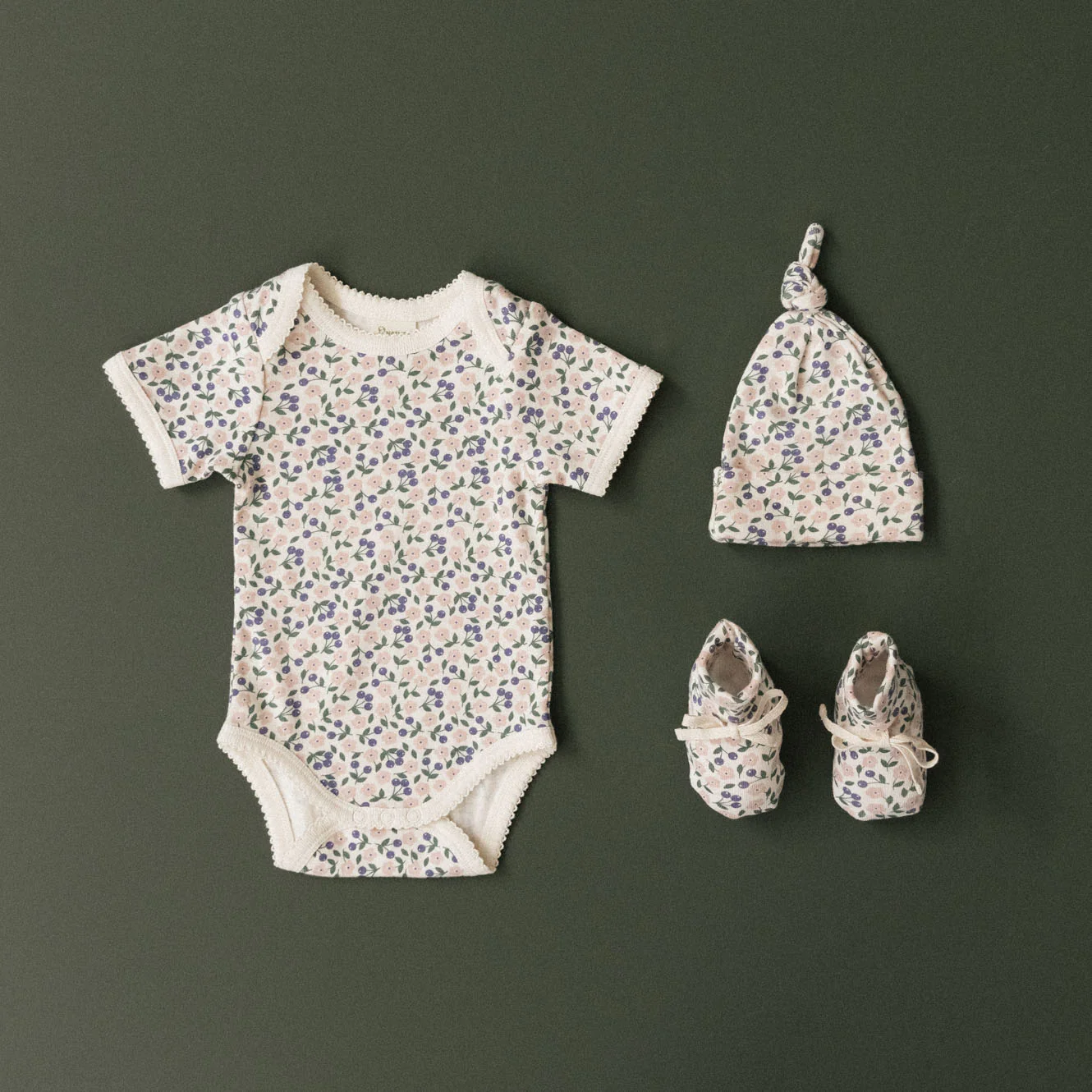 Nature Baby Short Sleeve Bodysuit - Briarwood Print