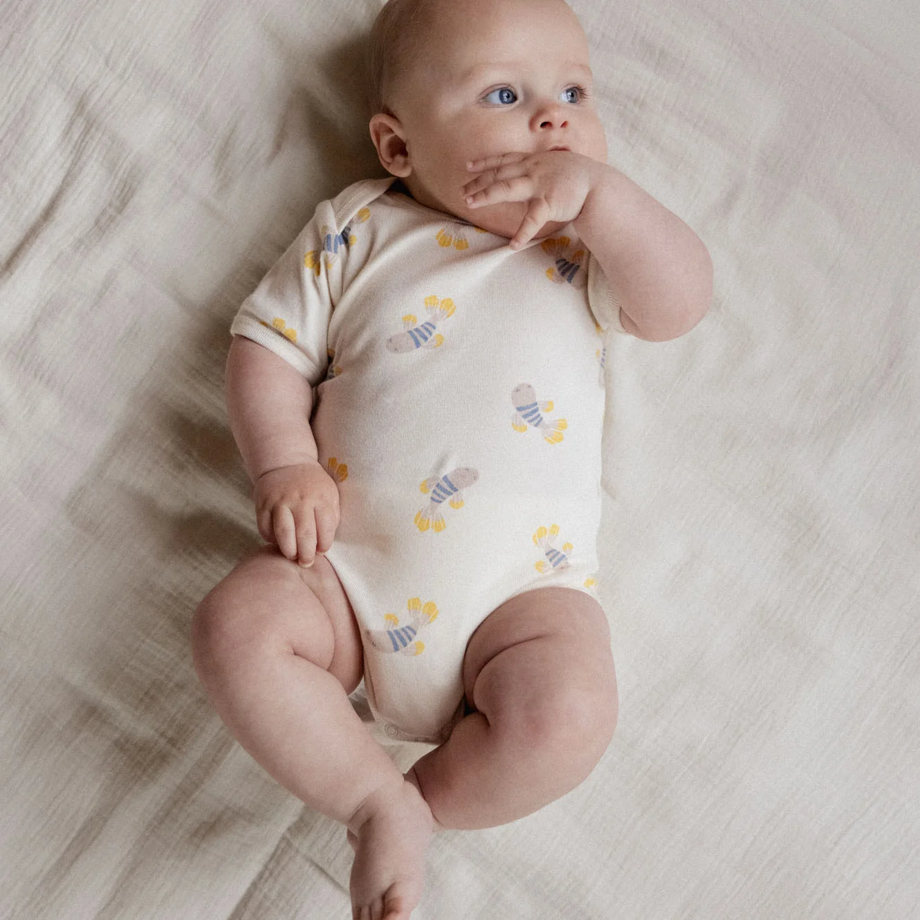 Nature Baby Short Sleeve Bodysuit - Fish Fable Print