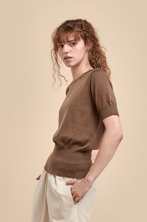 Standard Issue Merino High Rib T-Shirt - Truffle