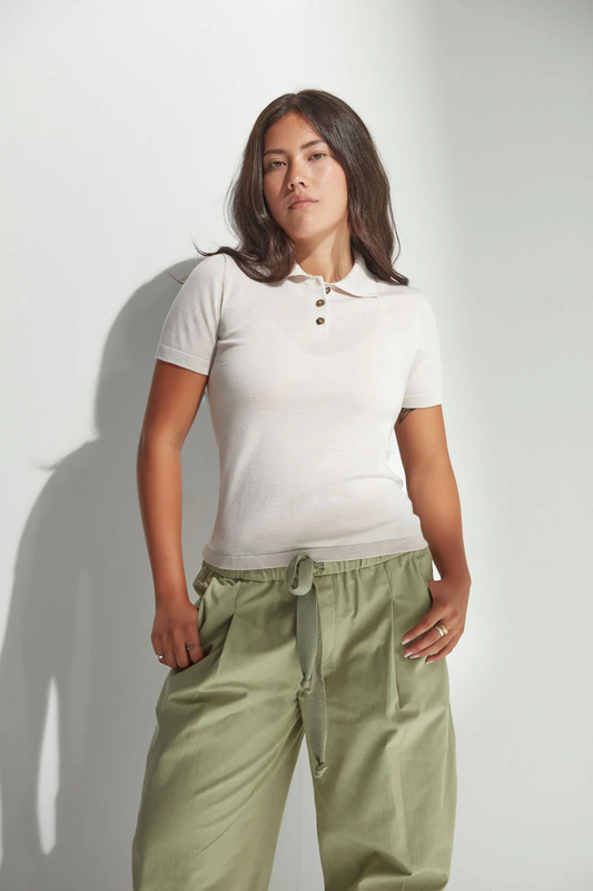 Standard Issue Merino Polo Shirt - Alabaster
