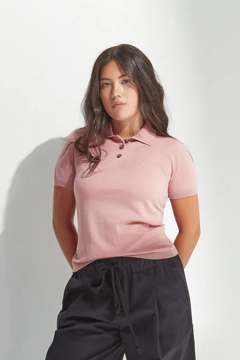 Standard Issue Merino Polo Shirt - Coral