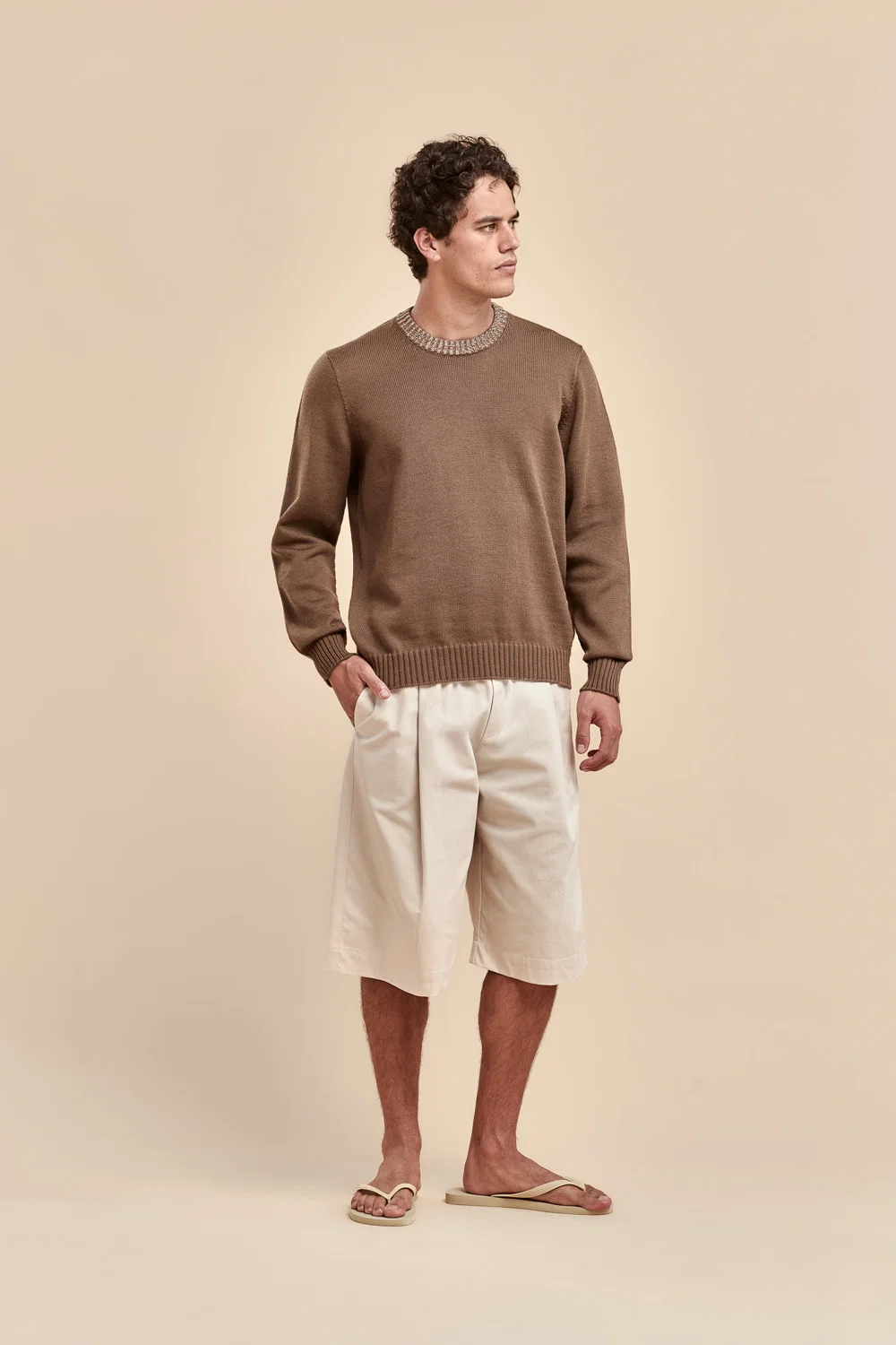 Standard Issue Cotton Broadcloth Universal Bermuda Short - Fossil