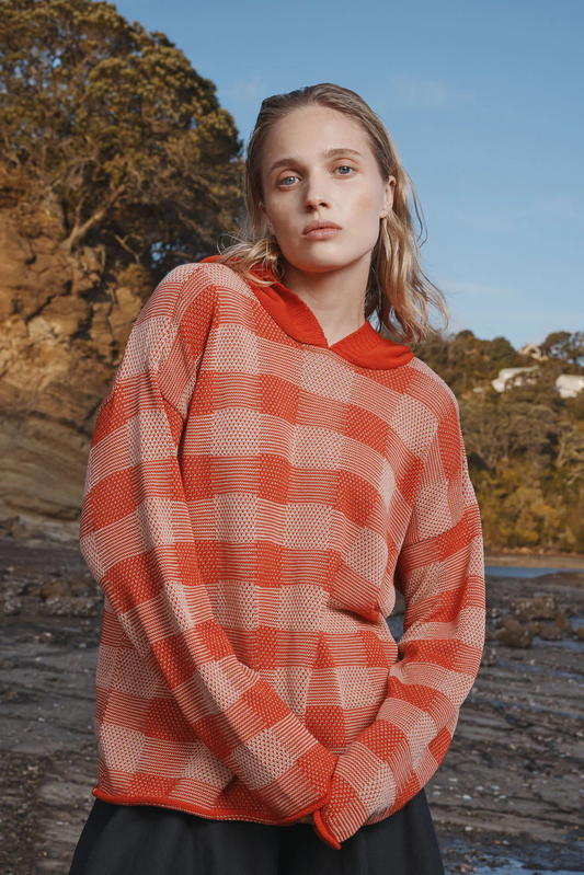 Standard Issue Cotton Universal Plaid Hoodie - Lambert/Blossom