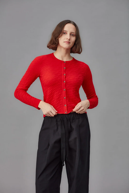 Standard Issue Merino Slatch Cardigan - Ribbon