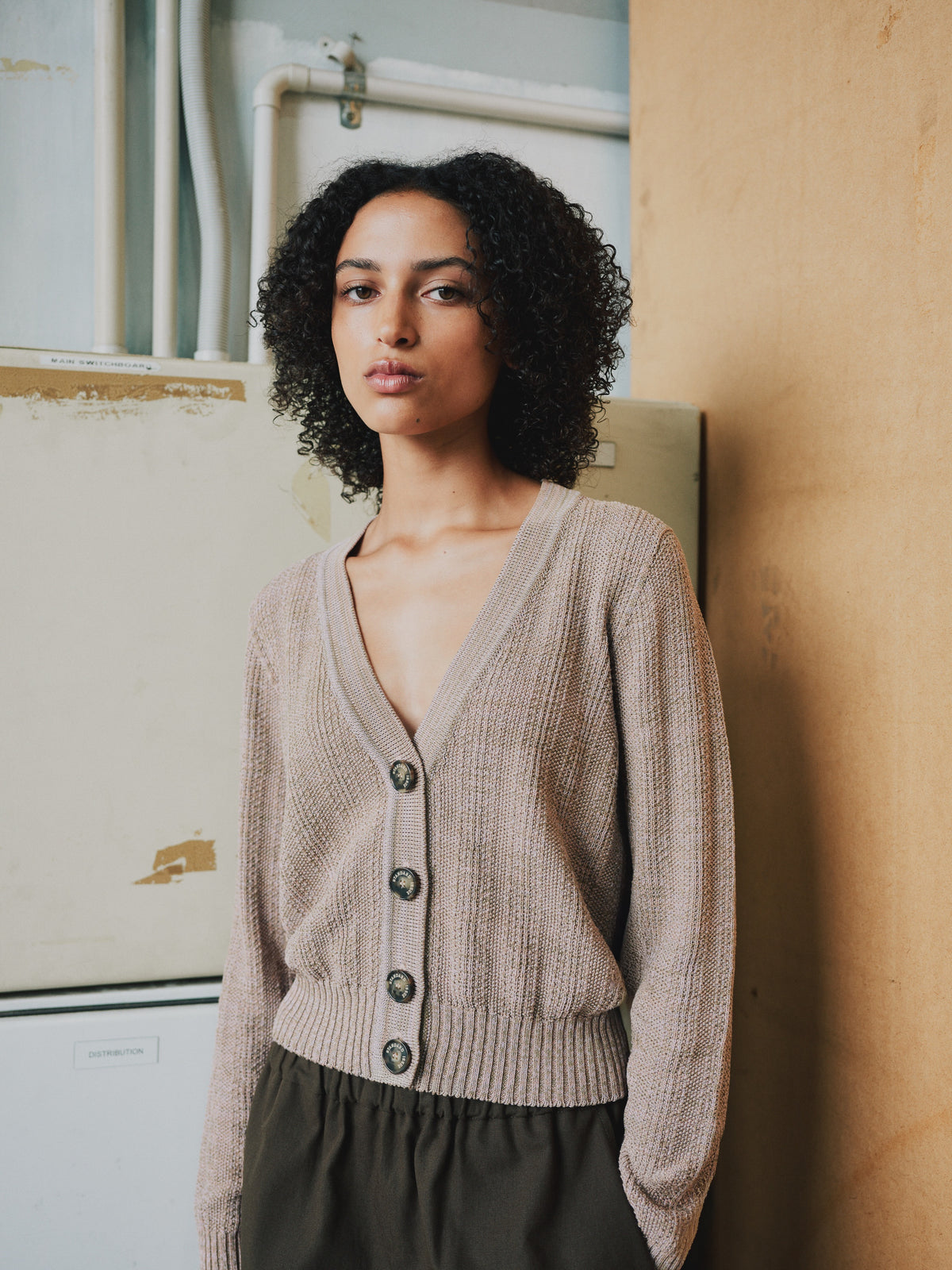Standard Issue Cotton Stippling Cardigan - Tankard Fleck