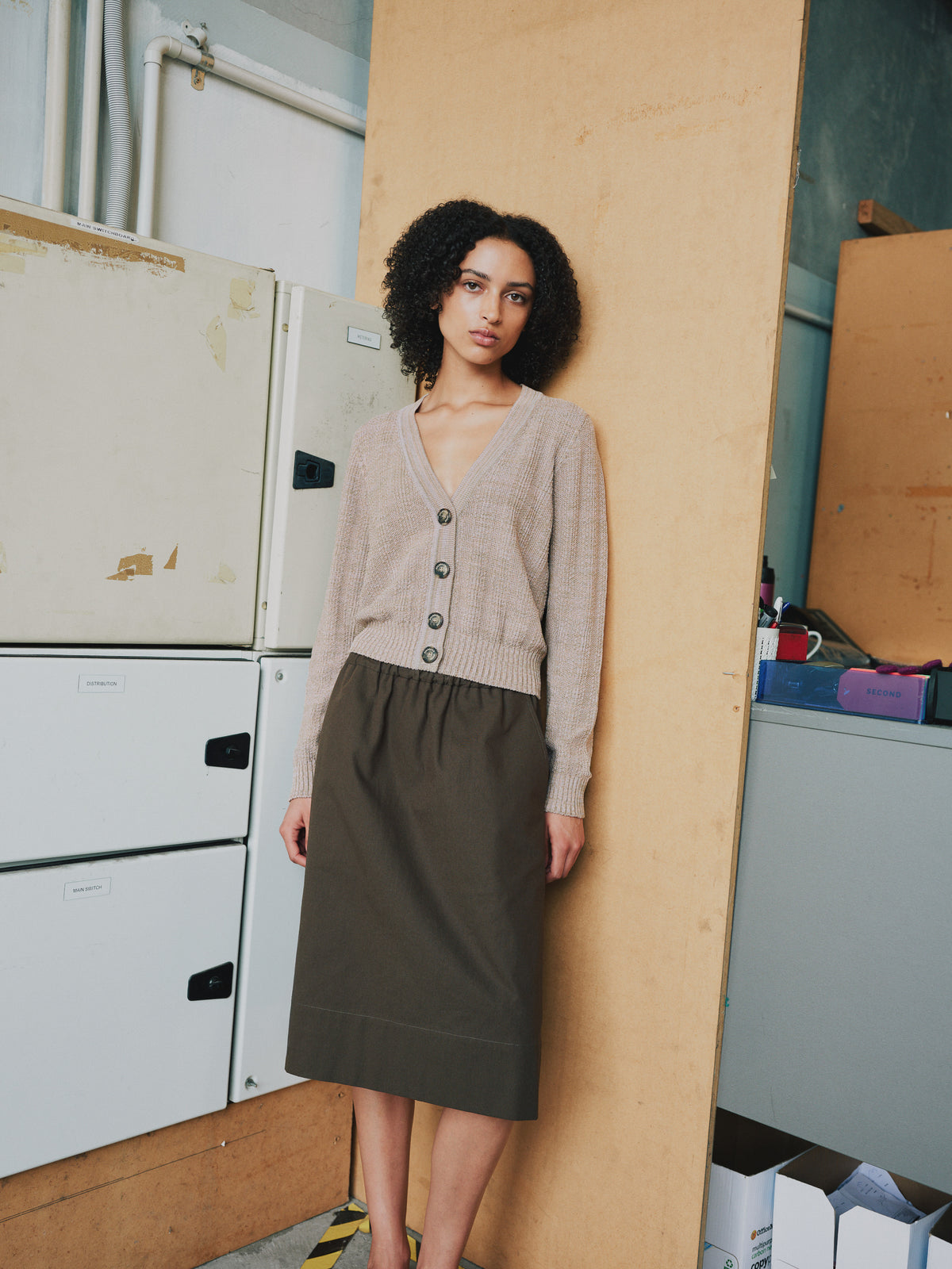 Standard Issue Cotton Stippling Cardigan - Tankard Fleck