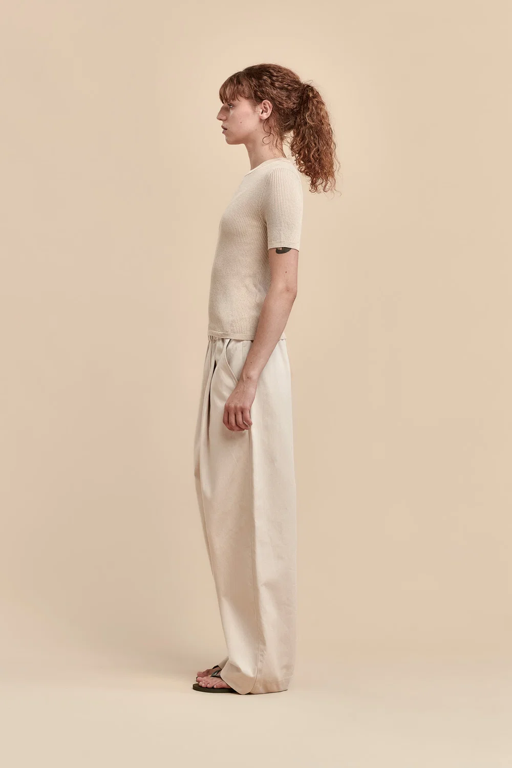 Standard Issue Seta Rib T-Shirt - Oat
