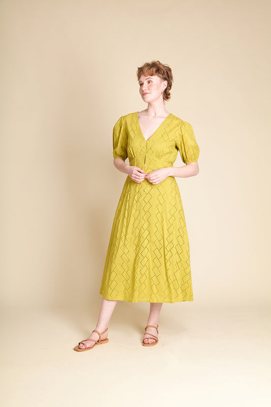 Siren Well Cut Dress - Citron