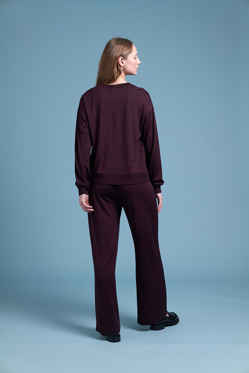 Siren Lounge Pass Pant - Dark Cherry