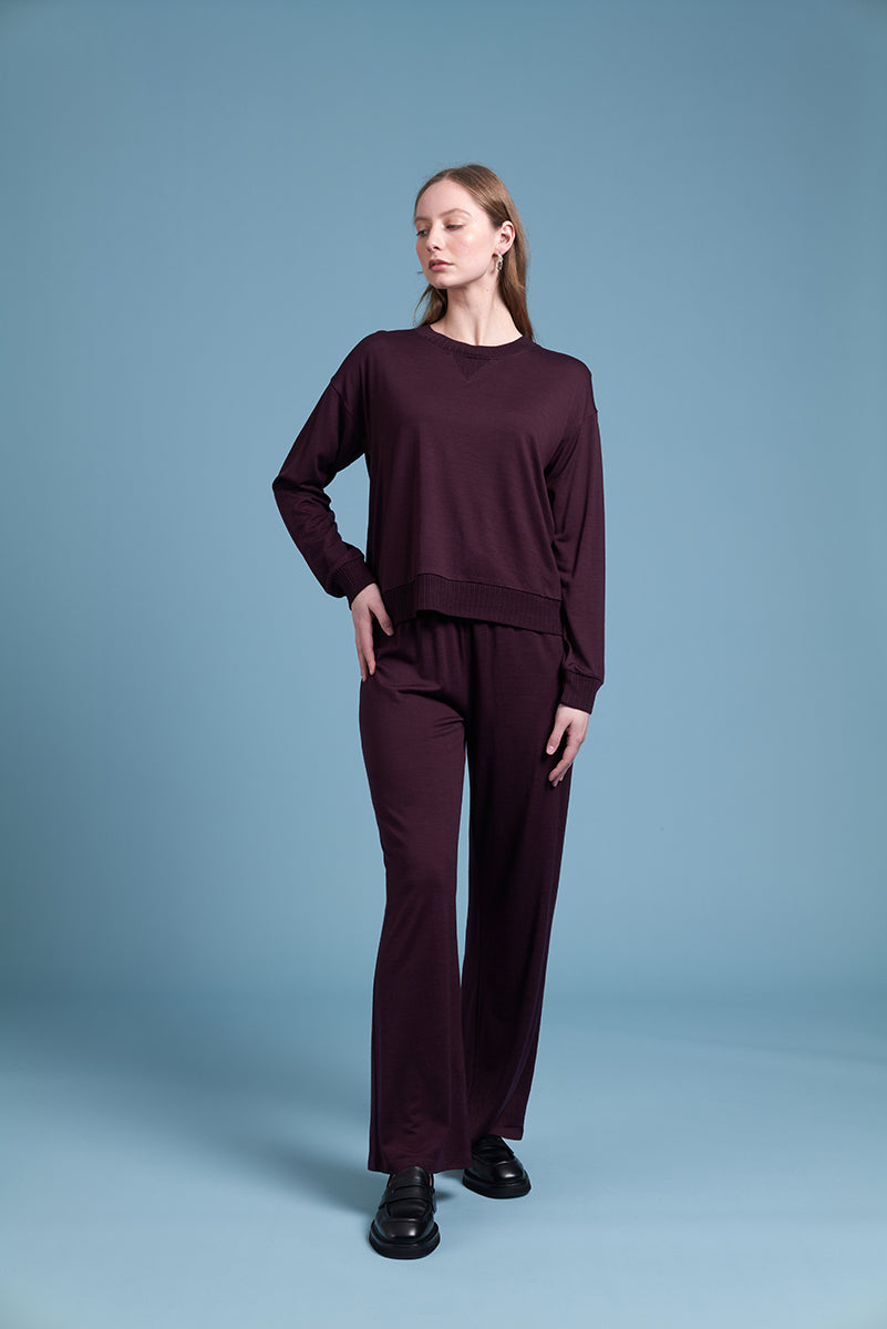 Siren Lounge Pass Pant - Dark Cherry