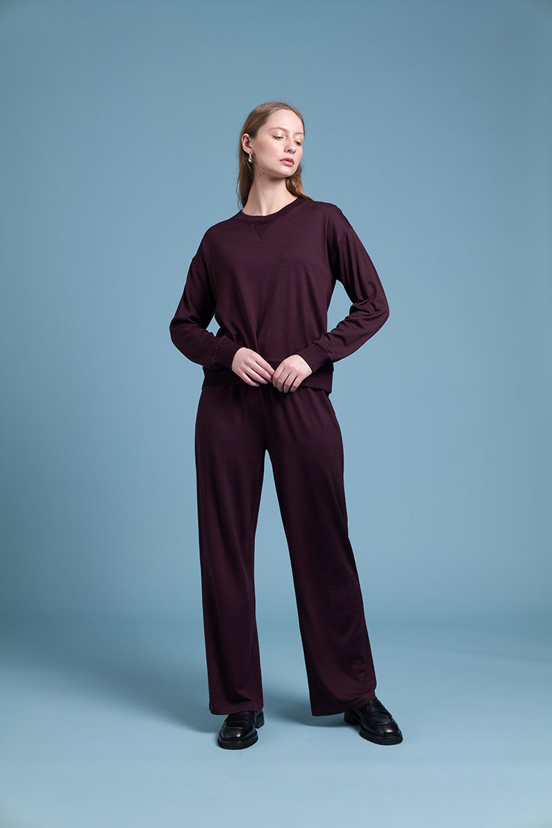 Siren Lounge Pass Pant - Dark Cherry