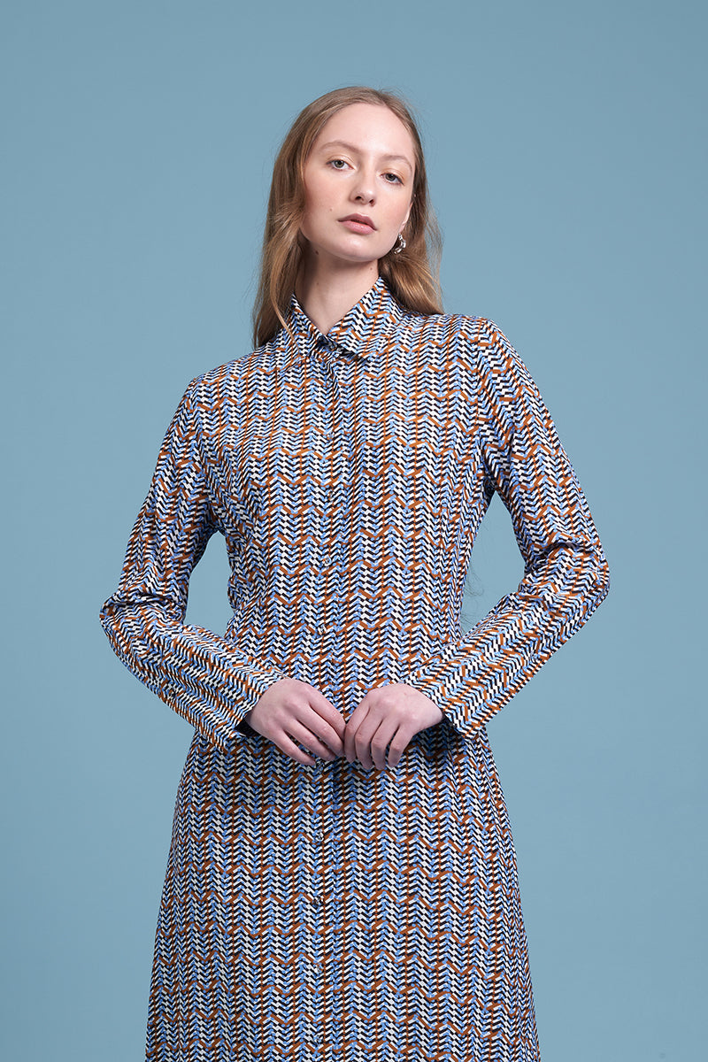 Siren Geo Shirt Dress - Geo