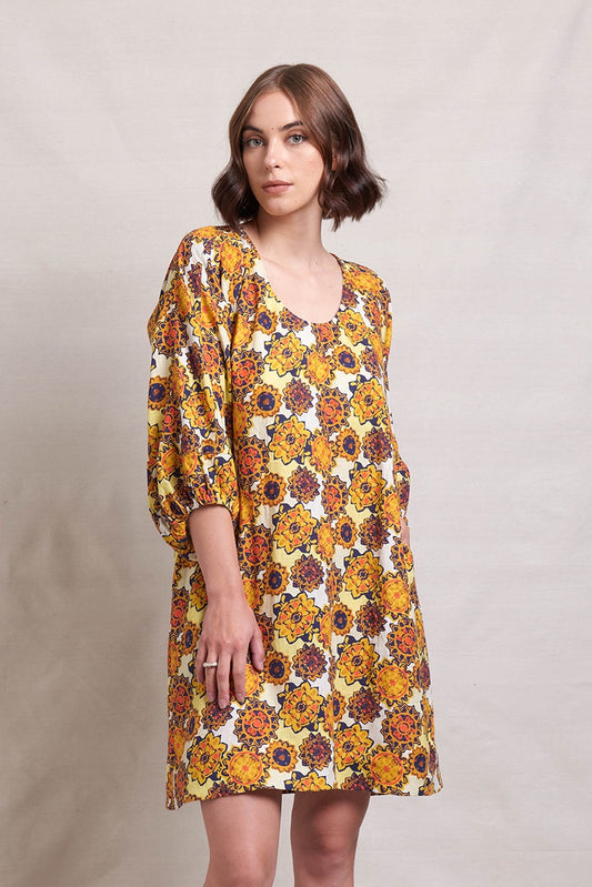 Neris Short Story Dress - Marigold