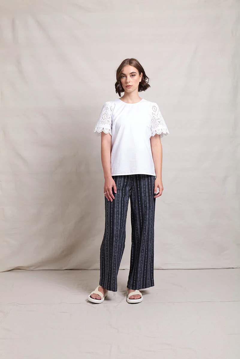 Neris Zig Zag Pant - Black Stripe