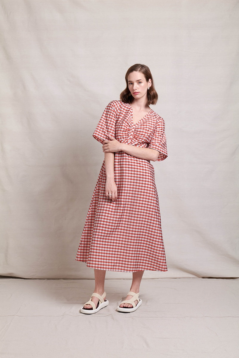 Neris Absolute Pitch Dress - Clay Check