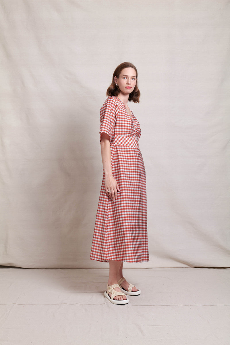 Neris Absolute Pitch Dress - Clay Check