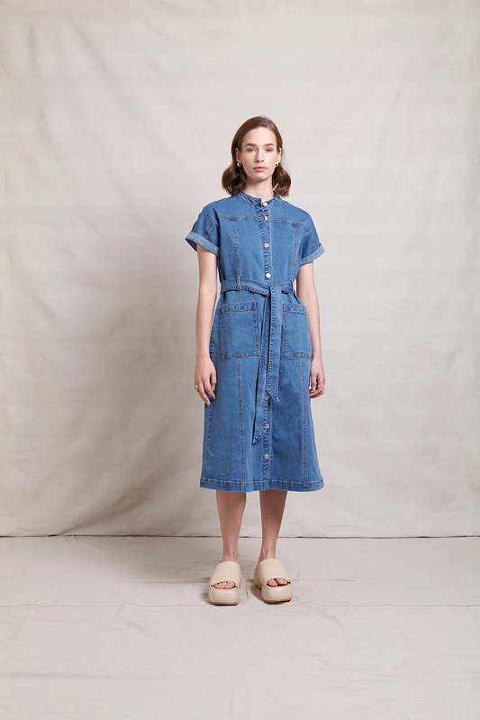 Neris On A Roll Dress - Stonewash