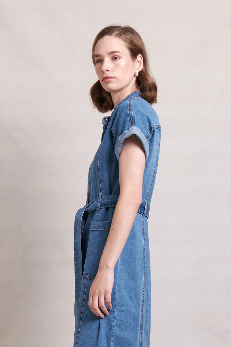 Neris On A Roll Dress - Stonewash